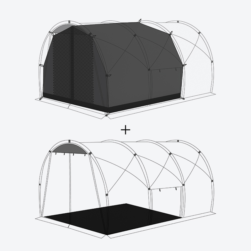 택티컬 필드 터널 4.35 이너텐트 4P + 풋프린트 4P